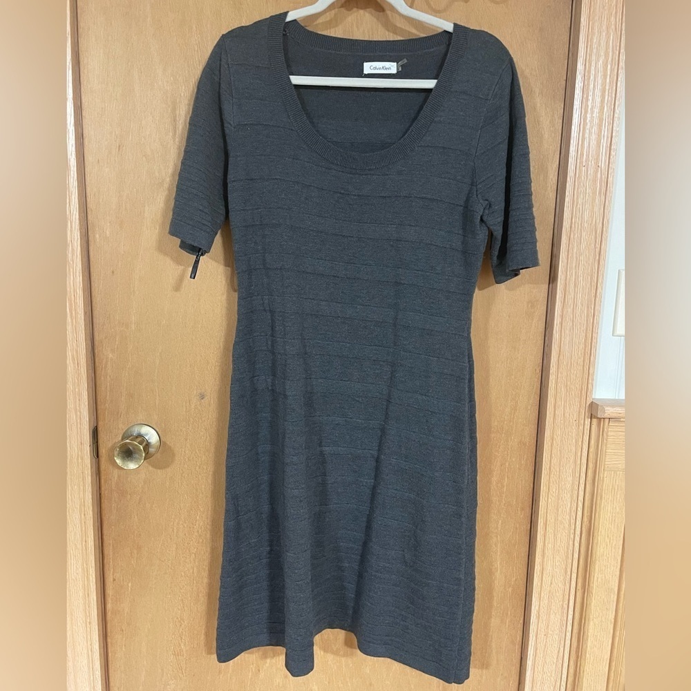 CALVIN KLEIN - grey sweater dress